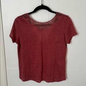 Sezane Mina T-shirt Rosewood - Size XS